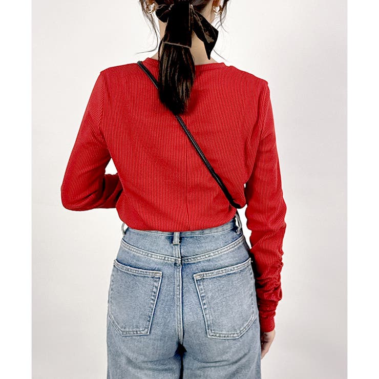 【2025AW新作】テレコ長袖シャーリングTシャツ | CLOTHY | 詳細画像10 