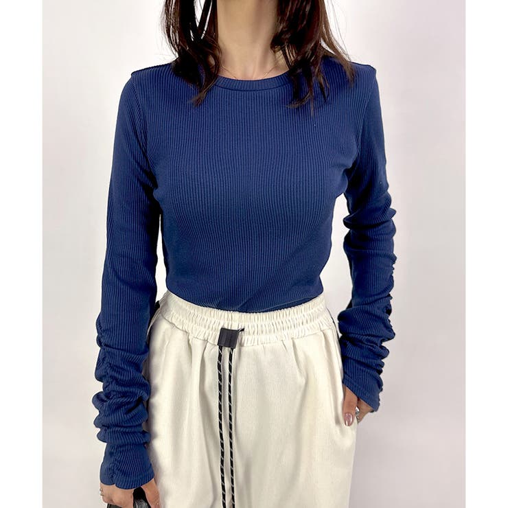 【2025AW新作】テレコ長袖シャーリングTシャツ | CLOTHY | 詳細画像13 