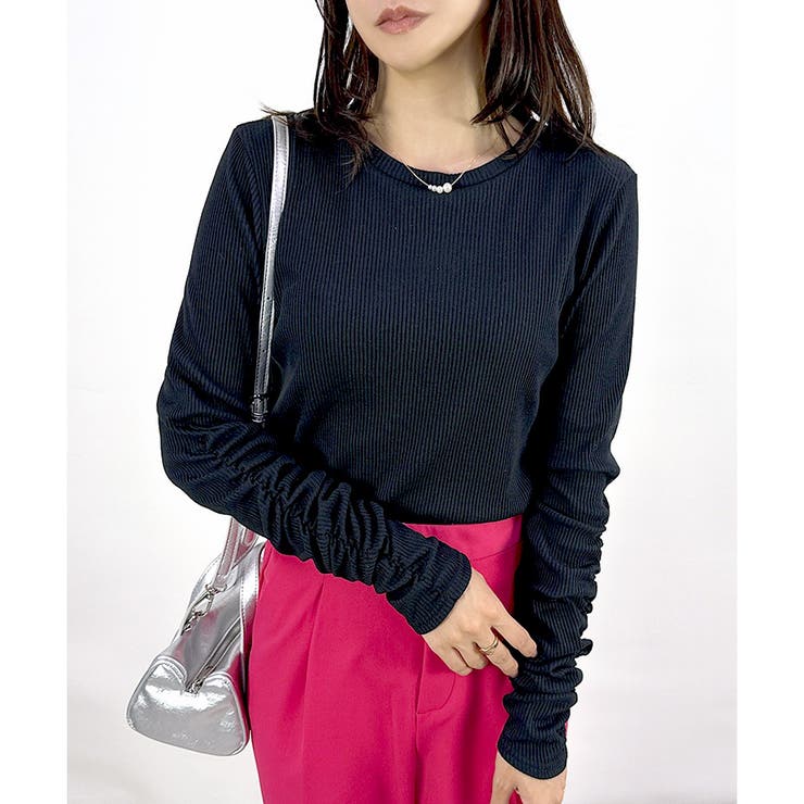 【2025AW新作】テレコ長袖シャーリングTシャツ | CLOTHY | 詳細画像3 