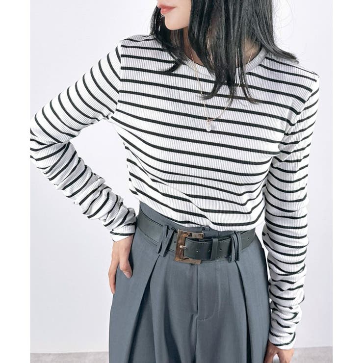 【2025AW新作】テレコ長袖シャーリングTシャツ | CLOTHY | 詳細画像32 