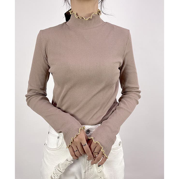 【2025AW新作】テレコ配色メロウハイネックリブロンT | CLOTHY | 詳細画像12 