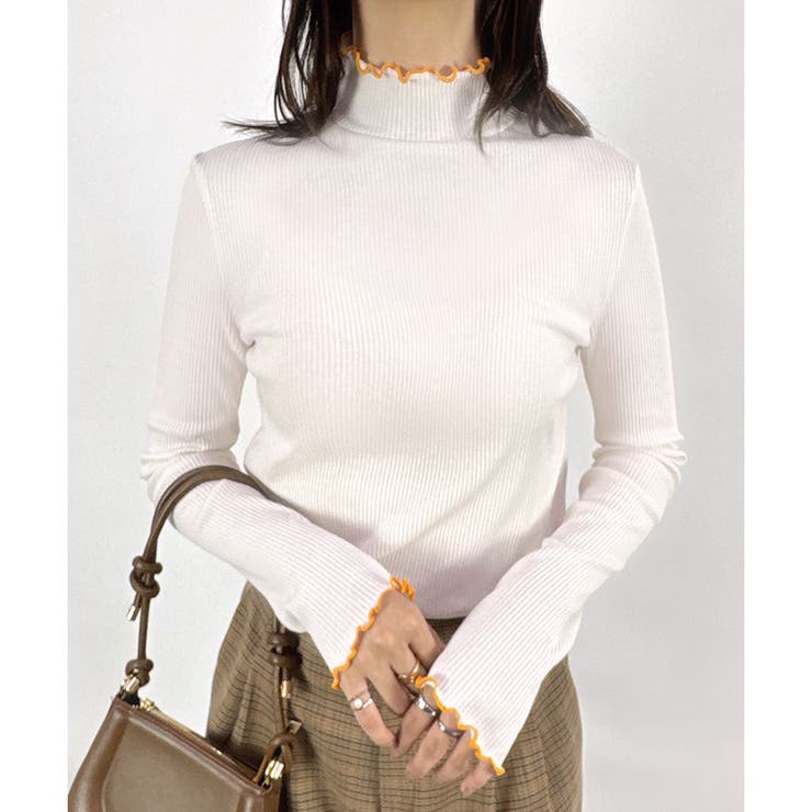 【2025AW新作】テレコ配色メロウハイネックリブロンT | CLOTHY | 詳細画像15 