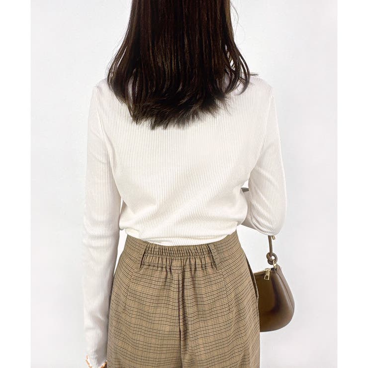 【2025AW新作】テレコ配色メロウハイネックリブロンT | CLOTHY | 詳細画像17 