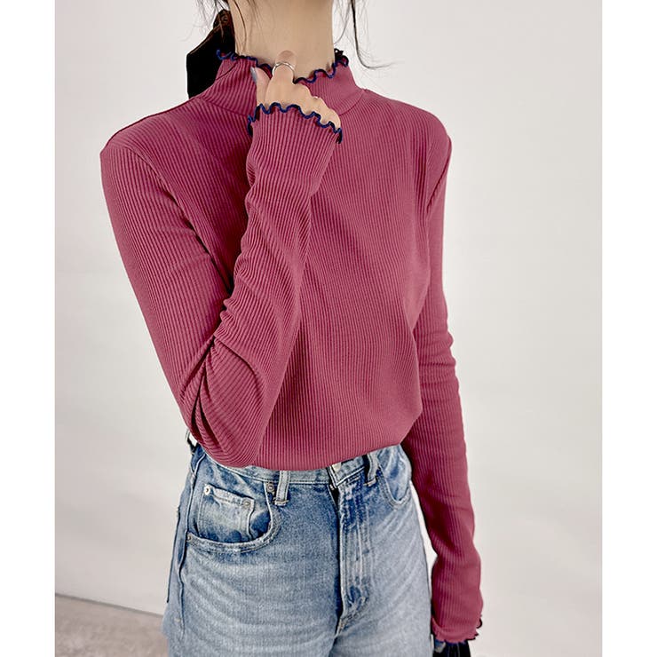 【2025AW新作】テレコ配色メロウハイネックリブロンT | CLOTHY | 詳細画像21 