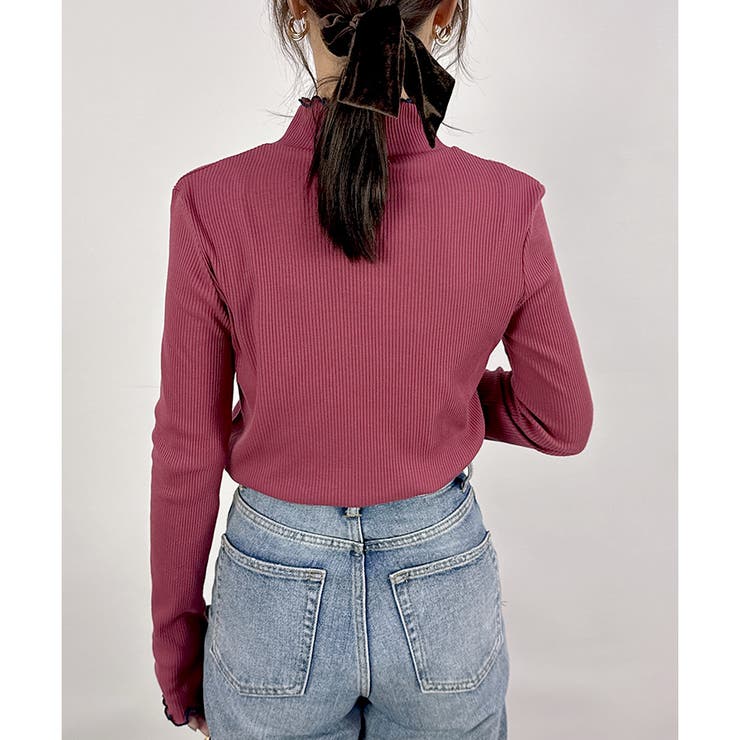 【2025AW新作】テレコ配色メロウハイネックリブロンT | CLOTHY | 詳細画像22 