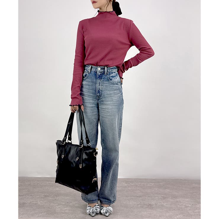 【2025AW新作】テレコ配色メロウハイネックリブロンT | CLOTHY | 詳細画像23 