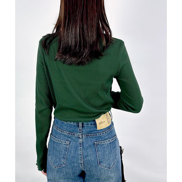 【2025AW新作】テレコ配色メロウハイネックリブロンT | CLOTHY | 詳細画像9 