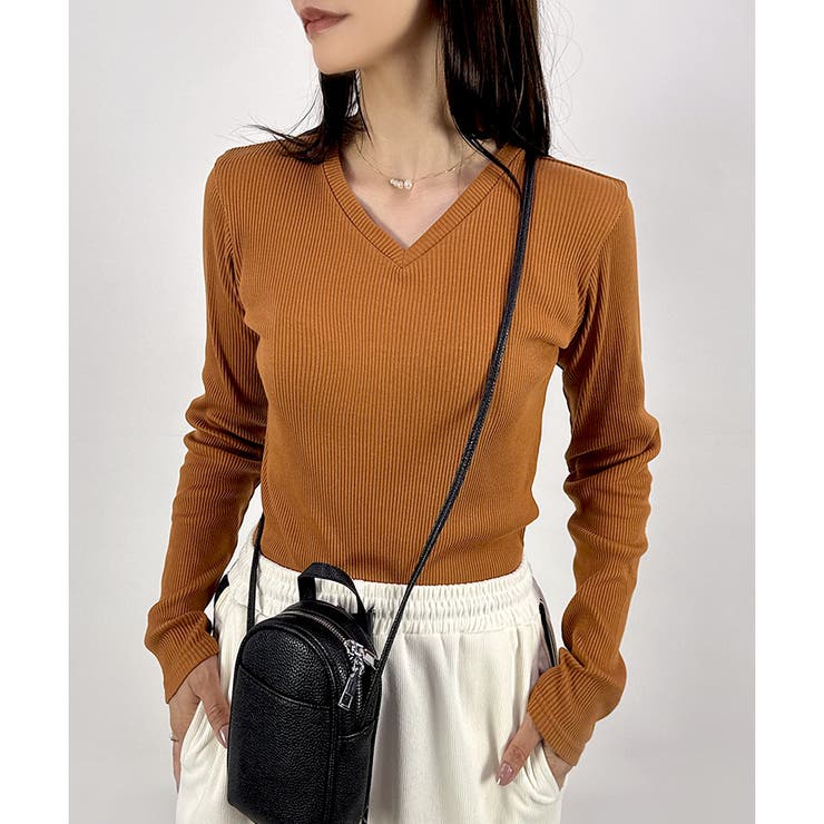 【2025AW新作】ネックが選べる長袖ベーシックリブTシャツ | CLOTHY | 詳細画像15 