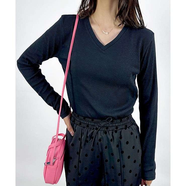 【2025AW新作】ネックが選べる長袖ベーシックリブTシャツ | CLOTHY | 詳細画像2 