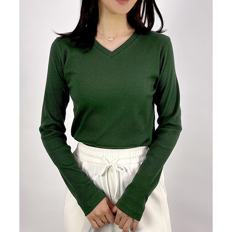 【2025AW新作】ネックが選べる長袖ベーシックリブTシャツ | CLOTHY | 詳細画像24 