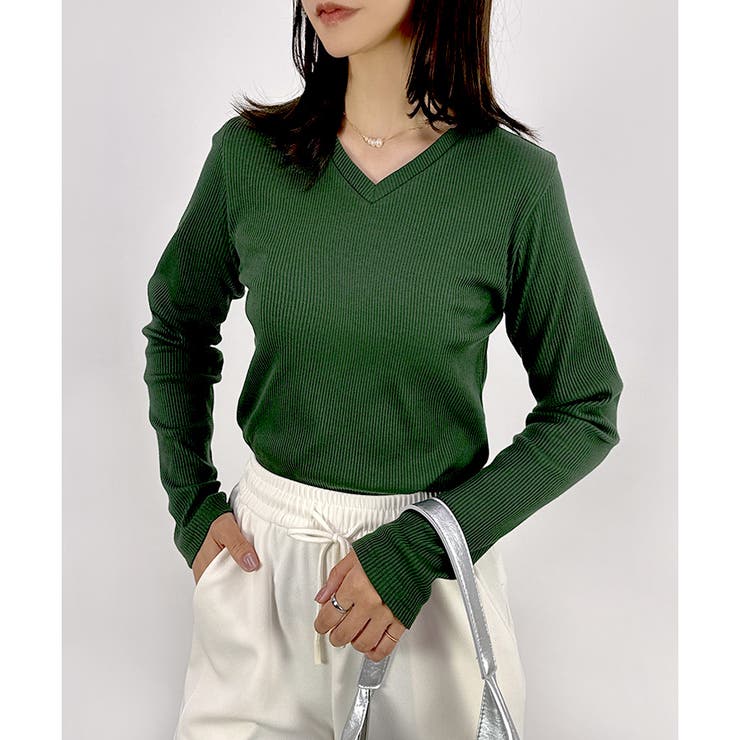 【2025AW新作】ネックが選べる長袖ベーシックリブTシャツ | CLOTHY | 詳細画像25 