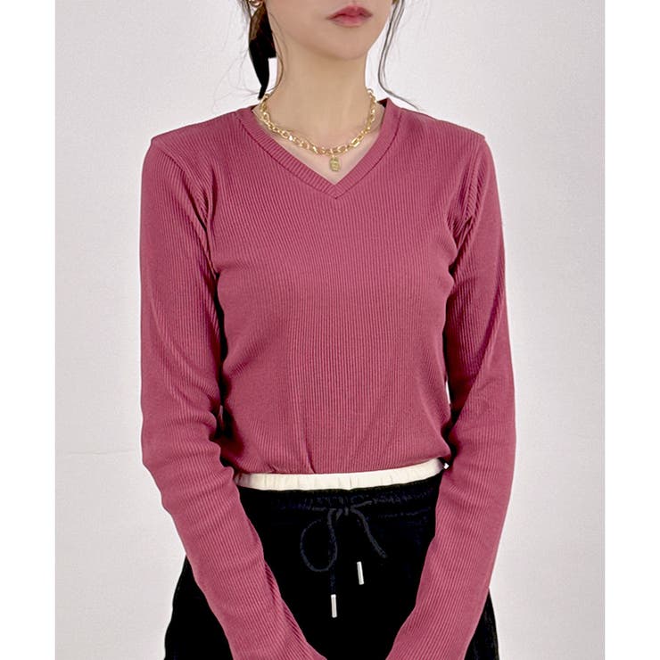 【2025AW新作】ネックが選べる長袖ベーシックリブTシャツ | CLOTHY | 詳細画像32 