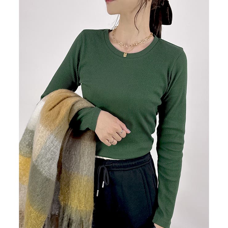 【2025AW新作】ネックが選べる長袖ベーシックリブTシャツ | CLOTHY | 詳細画像58 