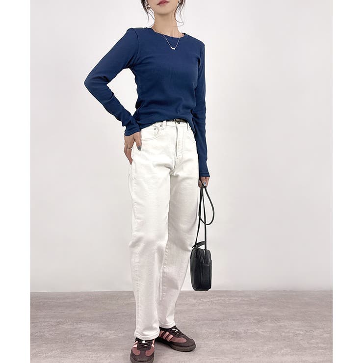 【2025AW新作】ネックが選べる長袖ベーシックリブTシャツ | CLOTHY | 詳細画像64 