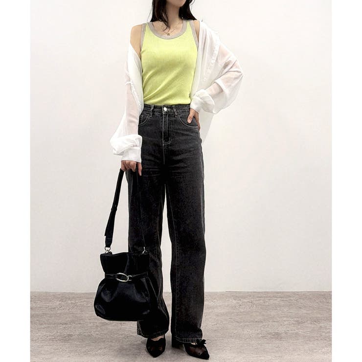 【2026SS新作】テレコバイカラータンクトップ | CLOTHY | 詳細画像4 