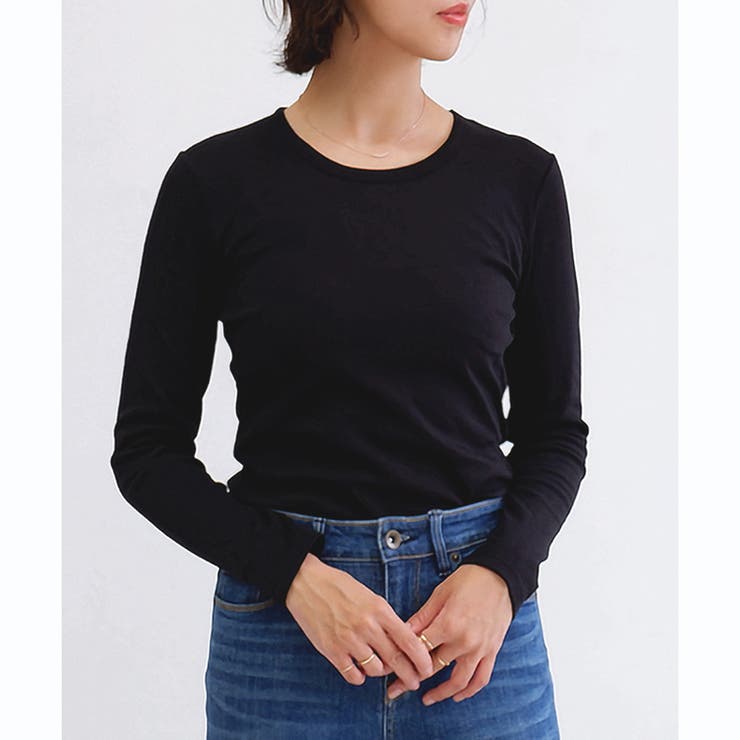 【スムース】長袖クルーネックTシャツ | CLOTHY | 詳細画像4 