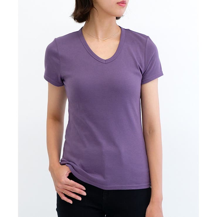 スムース】半袖VネックTシャツ[品番：LOSW0000103]｜CLOTHY