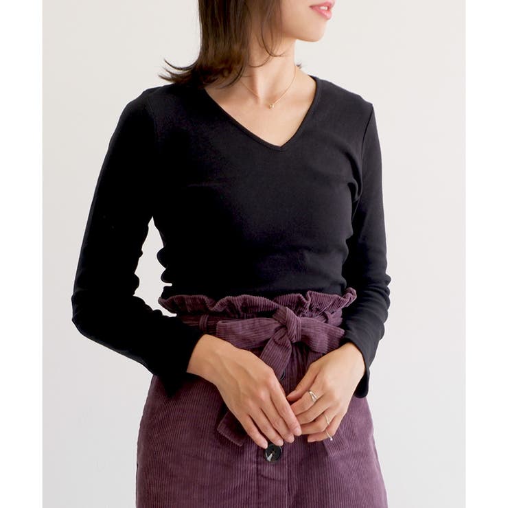 【コットン100％】長袖VネックTシャツ | CLOTHY | 詳細画像28 