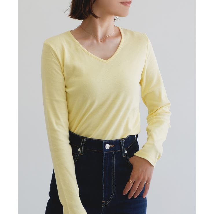 【コットン100％】長袖VネックTシャツ | CLOTHY | 詳細画像34 