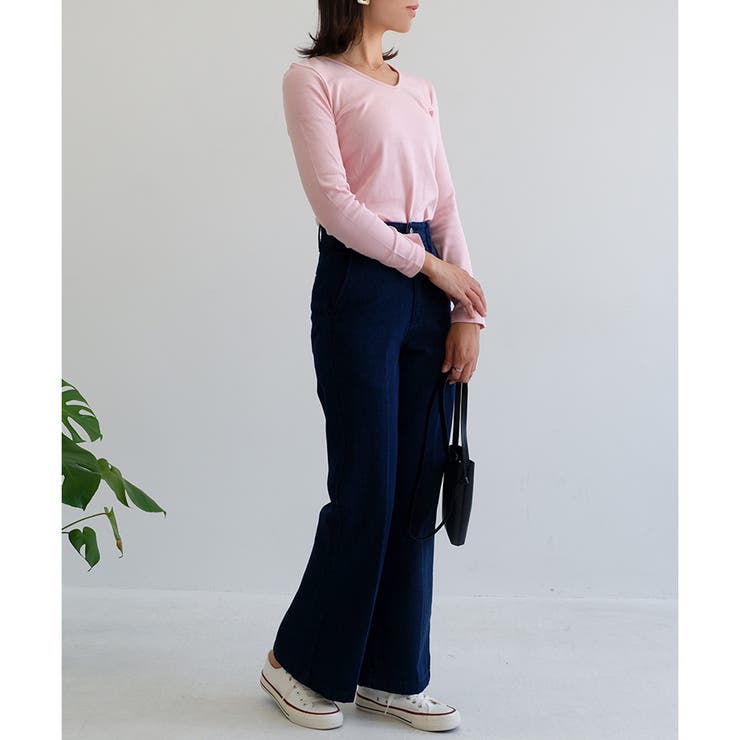 【コットン100％】長袖VネックTシャツ | CLOTHY | 詳細画像39 