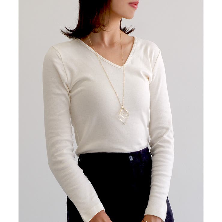 【コットン100％】長袖VネックTシャツ | CLOTHY | 詳細画像45 