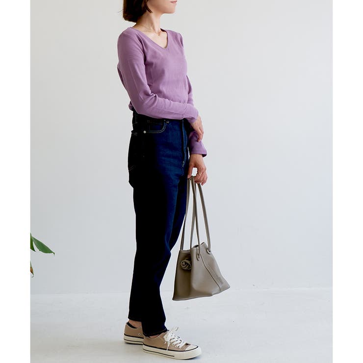 【コットン100％】長袖VネックTシャツ | CLOTHY | 詳細画像53 