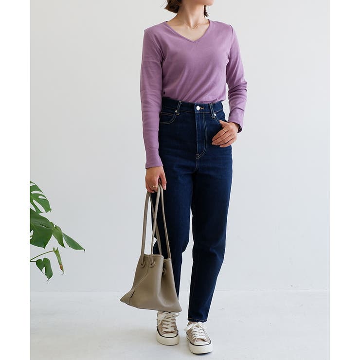 【コットン100％】長袖VネックTシャツ | CLOTHY | 詳細画像54 