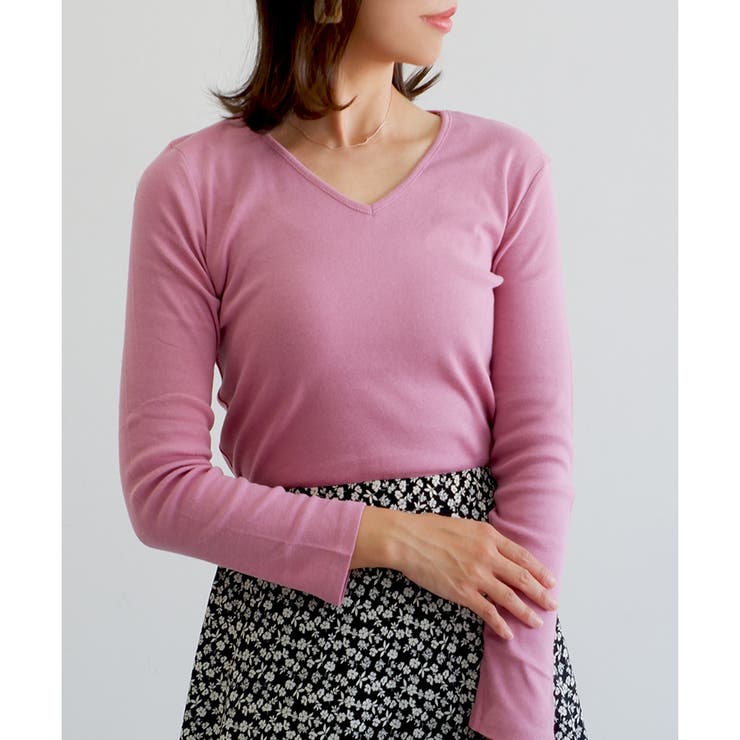 【コットン100％】長袖VネックTシャツ | CLOTHY | 詳細画像55 