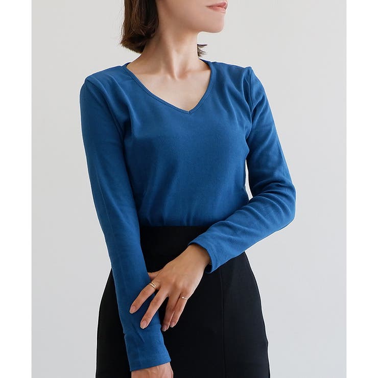 【コットン100％】長袖VネックTシャツ | CLOTHY | 詳細画像58 