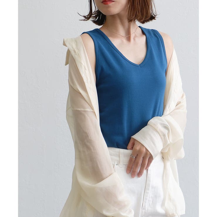 【コットン100％】Vネックタンクトップ | CLOTHY | 詳細画像31 