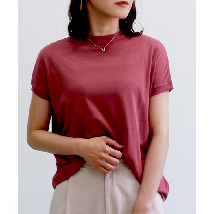 スムース】モックネックTシャツ[品番：LOSW0000758]｜CLOTHY