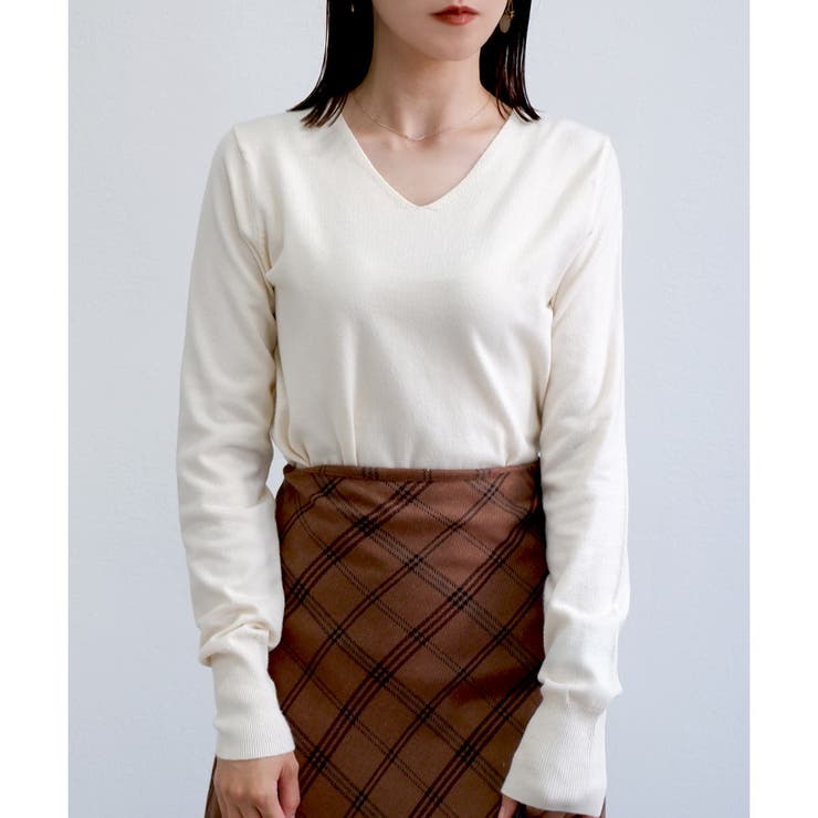 【もちもちニット】Vネックニット | CLOTHY | 詳細画像21 