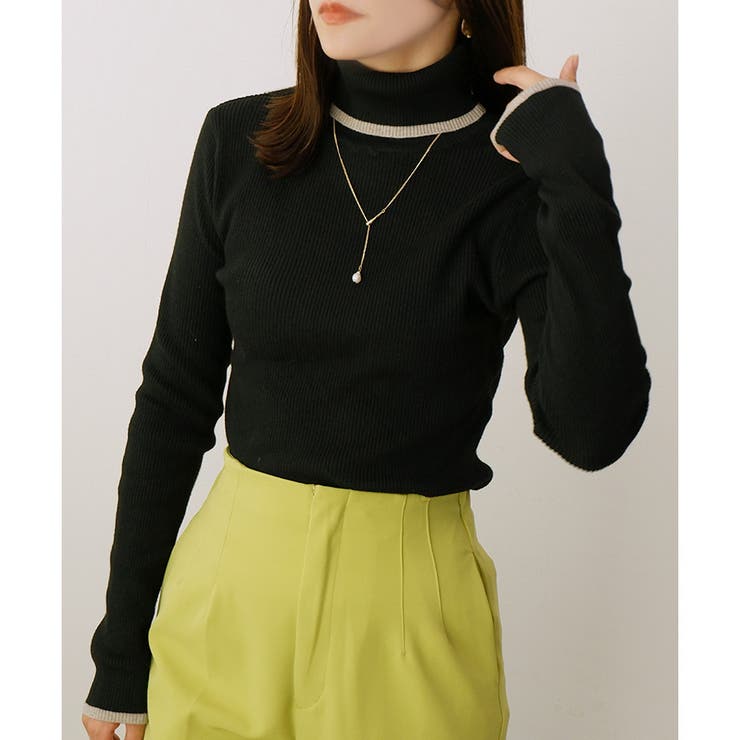 【2024AW新作】配色ラインリブニット | CLOTHY | 詳細画像26 