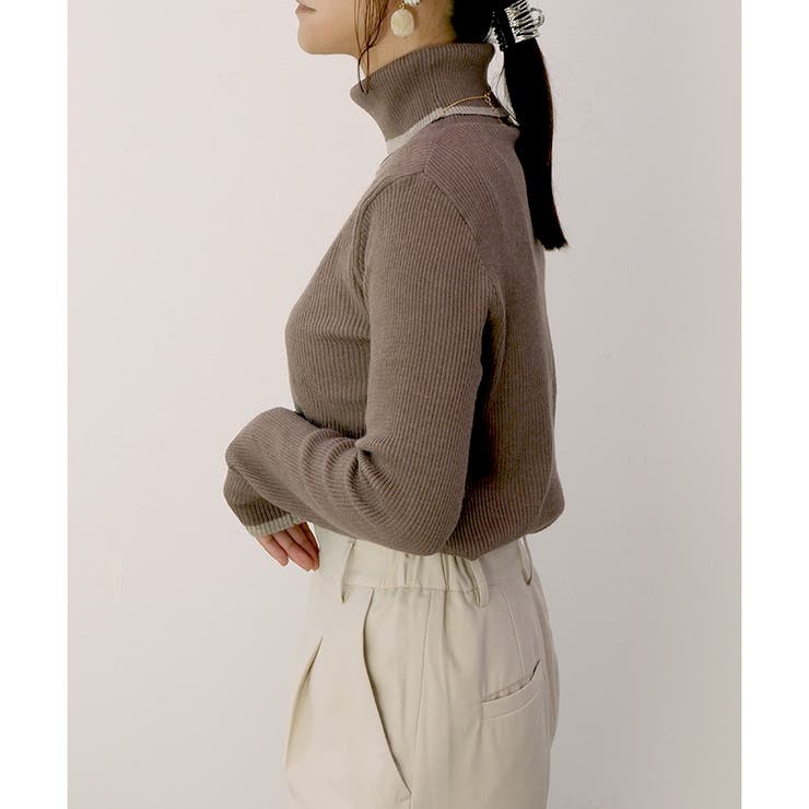 【2024AW新作】配色ラインリブニット | CLOTHY | 詳細画像45 