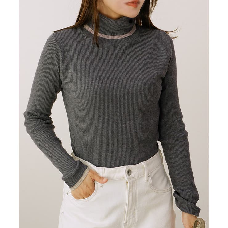 【2024AW新作】配色ラインリブニット | CLOTHY | 詳細画像50 