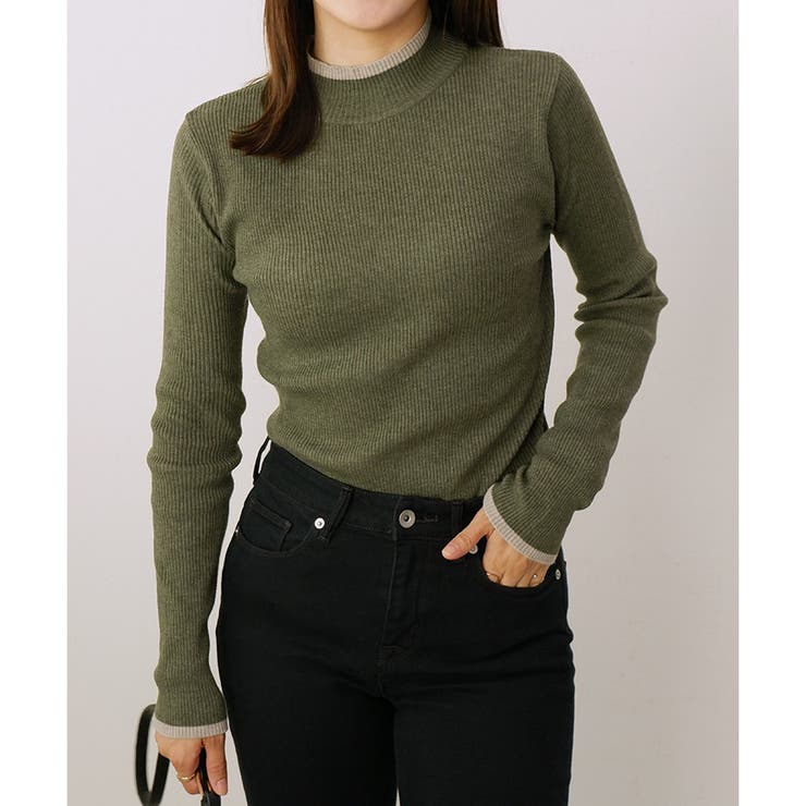 【2024AW新作】配色ラインリブニット | CLOTHY | 詳細画像78 