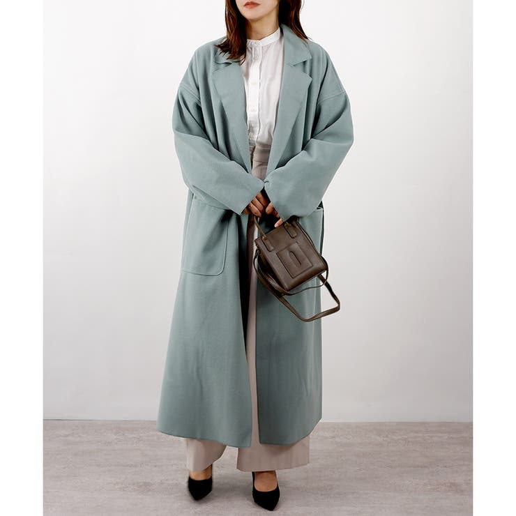 アッシュミント | 【アウトレット】ダブルフェイスエアリーコート | CLOTHY