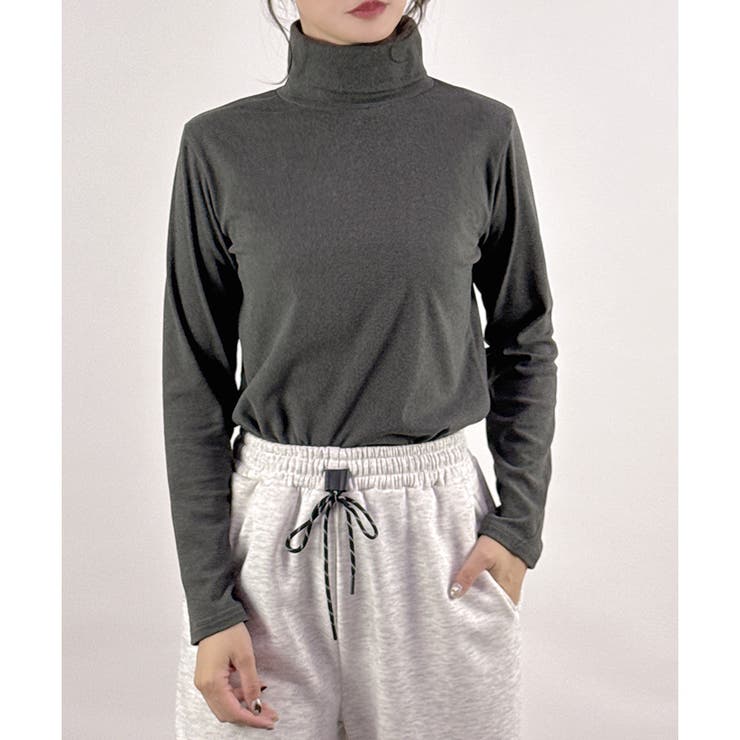 ダークチャコール | 【2025AW新作】やみつきタッチ極暖起毛タートルインナー | CLOTHY