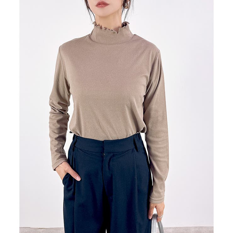 モカ(同色) | 【2025AW新作】やみつきタッチ極暖起毛ハイネックインナー | CLOTHY