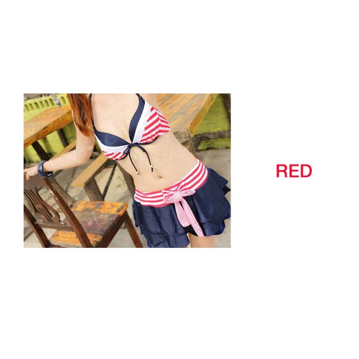 水着 3点セット トリコロールカラー | IRADOWL | 詳細画像3 