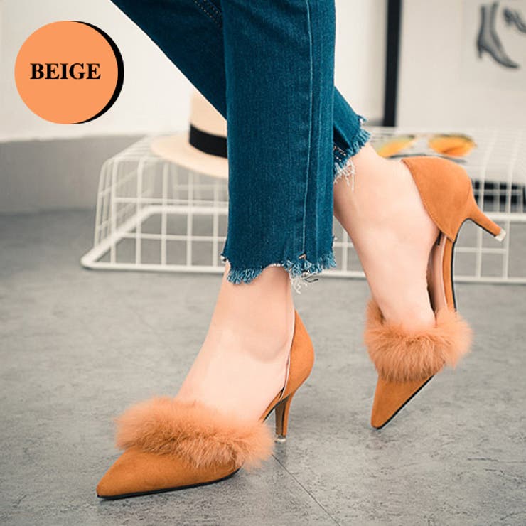 ファーパンプス パンプス シューズ[品番：ZI000001119]｜IRADOWL