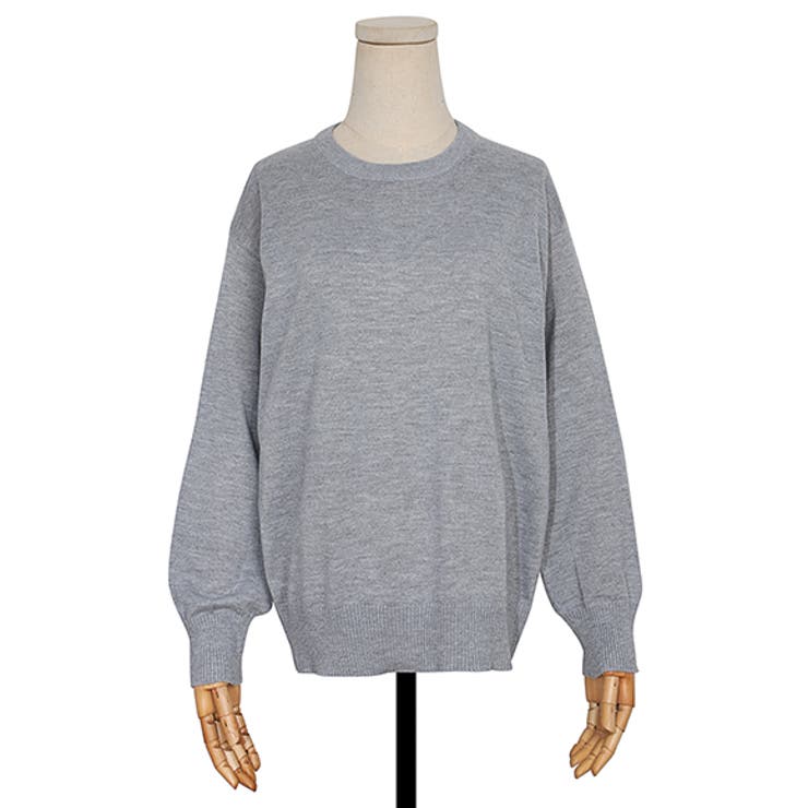 希少✨prAna ラウンドネック セーター グレー XL ニット 長袖 Lace Ladies（レースレディース） ニット セーター ソリッドカラー