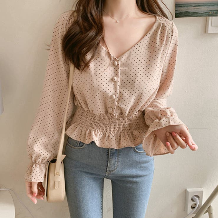 ドット柄ペプラムトップス トップス レディース 品番 Zi Love Berry ラブベリー のレディース ファッション通販 Shoplist ショップリスト