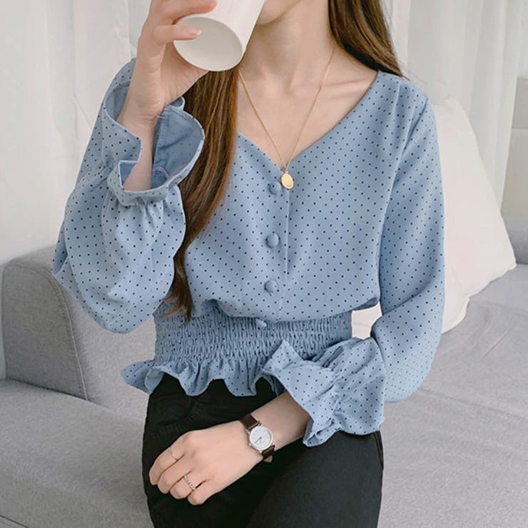 ドット柄ペプラムトップス トップス レディース 品番 Zi Love Berry ラブベリー のレディース ファッション通販 Shoplist ショップリスト