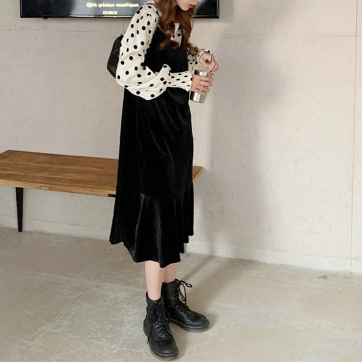 【美品✨】定価 80,000円❤️ポールカ✨サイズ40（L）ワンピース✨ 高身長 バックオープンカットソーマキシワンピース （トール