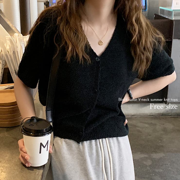 サマーニット トップス Vネック 品番 Zi Iradowl アイラドール のレディース ファッション通販 Shoplist ショップリスト