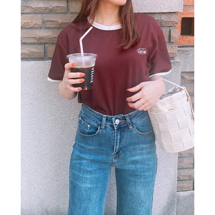 非常に高い品質 バイカラーTシャツ カジュアル[品番：ZI000003730 半袖 Lサイズ