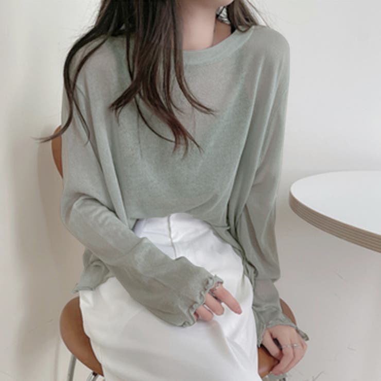 メロウシアートップス シースルー 長袖[品番：ZI000003822]｜IRADOWL