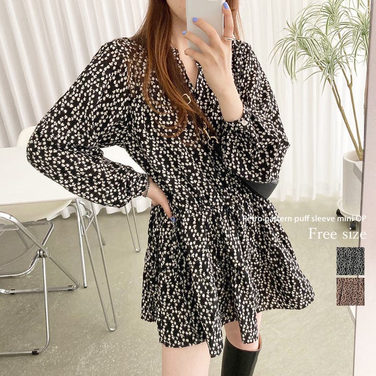 ワンピース レトロ柄 ミニワンピース 品番 Zi Love Berry ラブベリー のレディースファッション通販 Shoplist ショップリスト