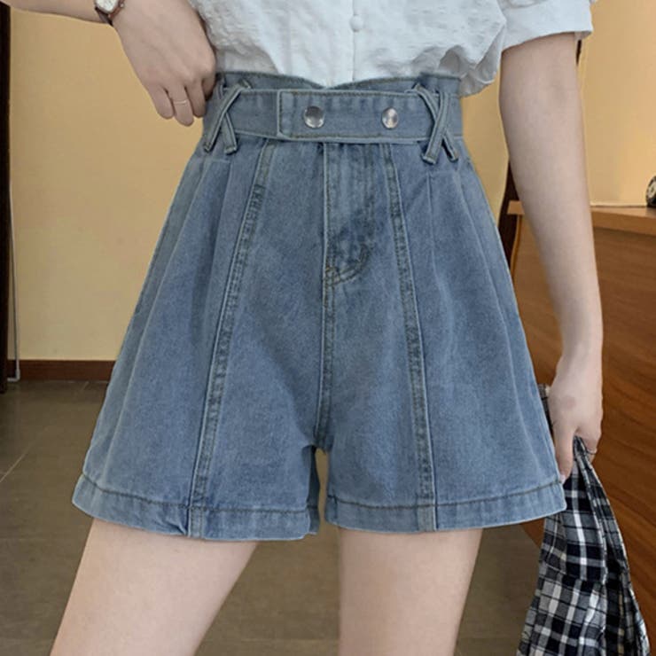 ショートパンツ ハイウエスト パンツ[品番：ZI000008516